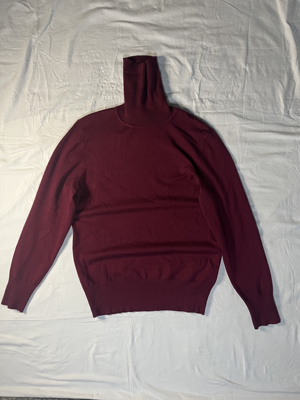 Faded Glory Size Large Burgundy Womens Turtleneck Sweater